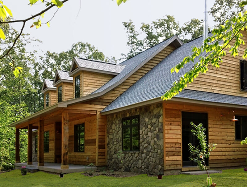 Golden Rule Builders, Inc., Woodland Cabin, Custom New Home Construction, Exterior